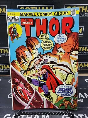 Buy Thor Vol 1 #215 Sept 1973 The God In The Jewel Writer Gerry Conway Marvel Comic • 15.82£