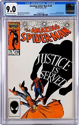 Buy Amazing Spider-Man #278 CGC 9.0 (Jul 1986, Marvel) Wraith, Scourge, Hobgoblin • 38.38£
