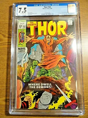 Buy Mighty Thor #163 Hot Key CGC 7.5 VF- 2nd Adam Warlock Cameo 1st Print Marvel • 154.70£