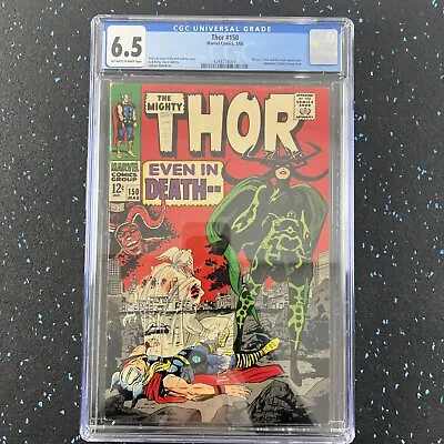 Buy Thor #150 (1st Cover Appearance Of Hela; Inhumans Origin) **Off-White CGC 6.5 • 86.93£