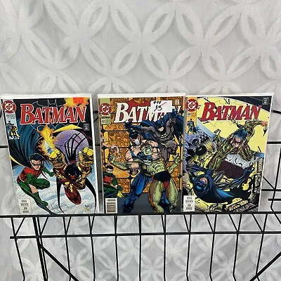 Buy Batman 488 489 490 Lot (DC Comics 1993) 1st Azrael As Batman Bane 2nd Appearance • 14.98£