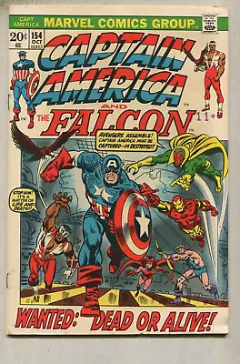 Buy Captain America And Falcon #154 VF  Avengers Assemble Marvel Comics  SA • 7.88£
