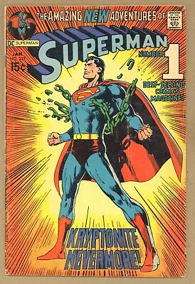 Buy Superman 233 VG Neal Adams Cover! All Earth's Kryptonite Destroyed! 1971 DC U729 • 59.12£