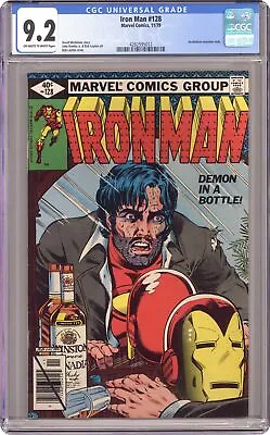 Buy Iron Man #128 CGC 9.2 1979 4282595012 Classic Demon In A Bottle Alcoholism Story • 181.34£