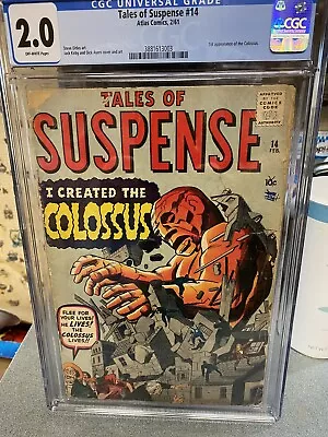 Buy Tales Of Suspense #14 CGC 2.0  1st App Of IT (The Living Colossus)...UNRESTORED • 118.58£
