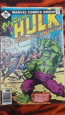 Buy Marvel Bronze Age Incredible Hulk Comics Issue 212 • 5.62£