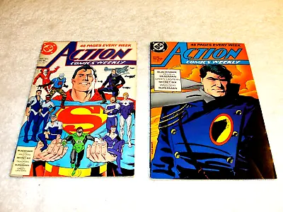 Buy Action Comics #'s: 601, 603 Weekly (May & June, 1988), 2 Issue Lot, 5.0-6.0 FN- • 3.12£