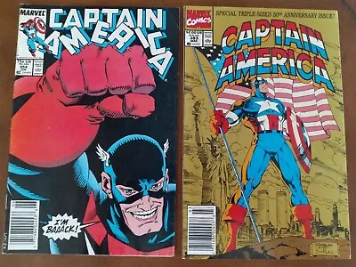 Buy Captain America #354 FN 1st App. US Agent Newsstand 1989 + #383 Newsstand  • 15.79£