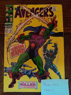 Buy Avengers #52 - 1st Appearance Of The Grim Reaper - Marvel Comics  • 37.50£