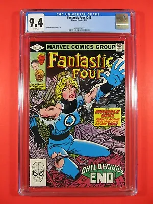 Buy Fantastic Four #245 CGC 9.4 CGC NM  1st Appearance Of Franklin Richards- Adult  • 39.49£
