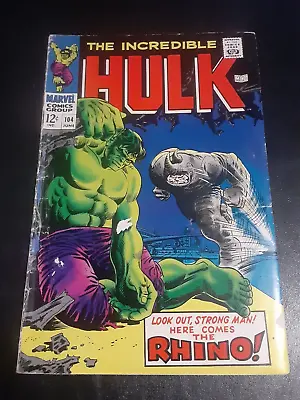 Buy The Incredible Hulk #104 GD/VG 1968 • 32.16£