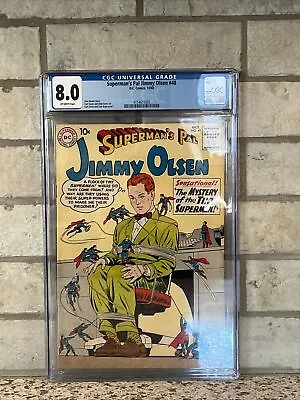 Buy Superman's Pal Jimmy Olsen #48 Silver Age-DC Comics CGC 8.0, 10/60 • 114.57£