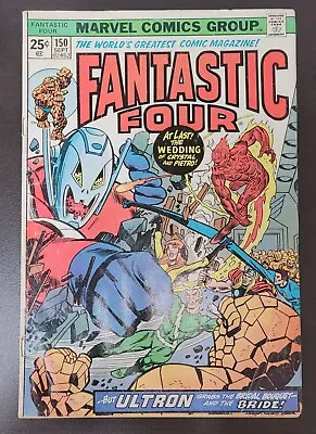 Buy Fantastic Four 150 Marvel 1974 Wedding Issue, Marvel Stamp Intact • 23.70£