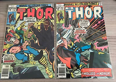 Buy Mighty Thor Numbers 266 - 267 Simonson Art Vintage Bronze Age Marvel Comics 1977 • 10.99£