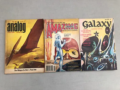 Buy 3 X 1960s/70s Science Fiction Anthologies Comics Galaxy Analog Amazing Stories • 9.99£