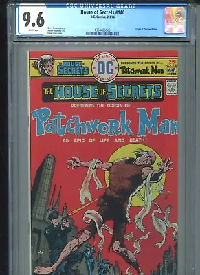 Buy House Of Secrets #140 CGC 9.6 (1976) Origin Of Patchwork Man White Pages • 154.17£
