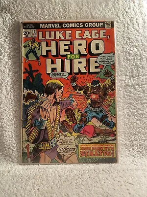 Buy Marvel Luke Cage Hero For Hire Vol 1 No 16 (Dec 1973) Shake Hands With Stiletto! • 10.23£