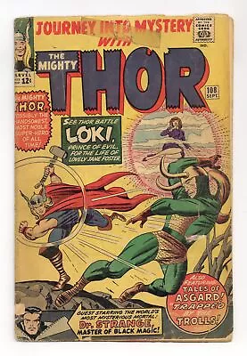 Buy Thor Journey Into Mystery #108 GD 2.0 1964 • 19.19£