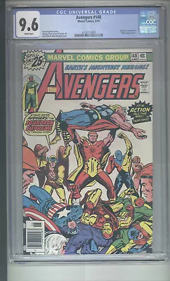 Buy Avengers #148 CGC 9.6  (1976) George Perez Squadron Supreme Hellcat White Pages • 147.91£