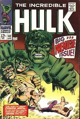 Buy Marvel The Incredible Hulk 102 4/68 RAW VG+ • 167.10£