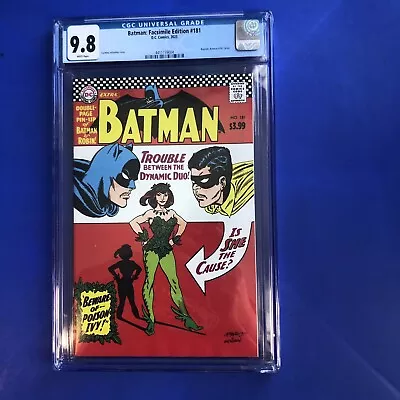 Buy Batman #181 CGC 9.8 1st Appearance Poison Ivy Facsimile Reprint DC Comic 2023 NM • 108.47£