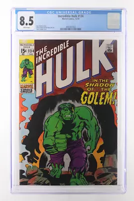Buy Incredible Hulk #134 - Marvel Comics 1970 CGC 8.5 Roy Thomas Story Herb Trimpe A • 79.62£