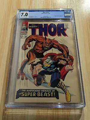 Buy Thor #135 CGC 7.0 Early High Evolutionary Appearance! Silver Age Marvel Comics • 82.94£