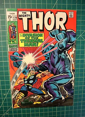 Buy Thor #170 1968 Mid Grade/fn- Thermal Man, Lee/kirby Story/art • 19.79£