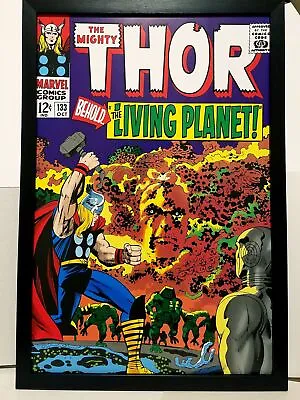 Buy Mighty Thor #133 By Jack Kirby 12x18 FRAMED Marvel Comics Vintage Art Print Post • 47.92£