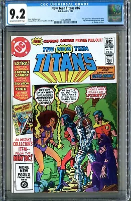 Buy New Teen Titans #16 (DC 1982) CGC 9.2, KEY 1st App Of Capt. Carrot! • 30.75£