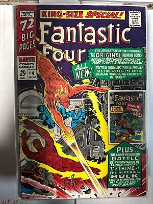 Buy Fantastic Four Annual #4 Low/Mid Grade Silver Age Key Ist Golden Age Human Torch • 23.64£