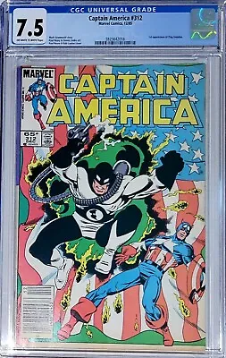 Buy Captain America #312 CGC 7.5 (Marvel 1985) 1st Appearance Flag Smashers • 34.43£