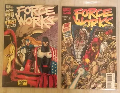 Buy Force Works Number 1 & 2 Marvel Comics Iron Man Spider-Woman Scarlet Witch - VGC • 9.99£