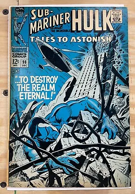 Buy Tales To Astonish #98 Sub-Mariner Hulk 1967 • 27.94£