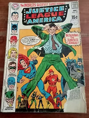 Buy Justice League Of America #77 Dec 1969 (GD-) Silver Age • 2.75£