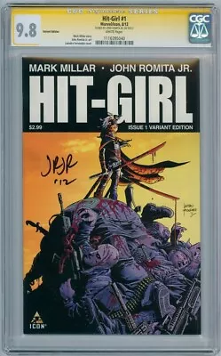 Buy Hit Girl #1 2012 Variant Cgc 9.8 Signature Series Signed John Romita Jr Marvel • 129.95£