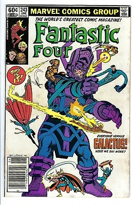 Buy Fantastic Four #243 FN+ 1982 NEWSSTAND GALACTUS :) • 23.29£