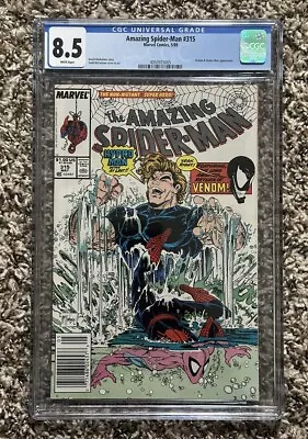 Buy Marvel Amazing Spider-man #315 Newsstand 1989 Cgc 8.5 White Pages • 44.48£