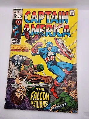 Buy CAPTAIN AMERICA #126 Marvel 1st Series June 1970 THE FALCON!  • 9.50£