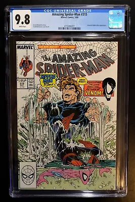Buy Amazing Spider-man #315 Cgc 9.8 - White Pages *early Venom Appearance* • 197.79£