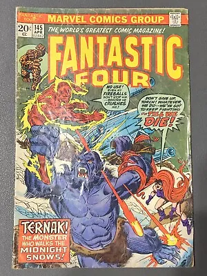Buy Marvel Comics - Fantastic Four #145 Apr 1974 - Nightmare In The Snow Ternak G/VG • 7.08£