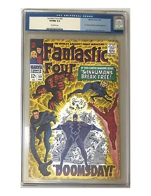 Buy Fantastic Four #59 [Inhumans Doctor Doom Silver Surfer Appearance] CGC 9.0 • 273.19£
