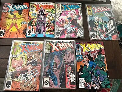 Buy The Uncanny X-Men Comic Lot Of 7 (#199,200,209,210,213,220,259) Most Boarded • 31.66£