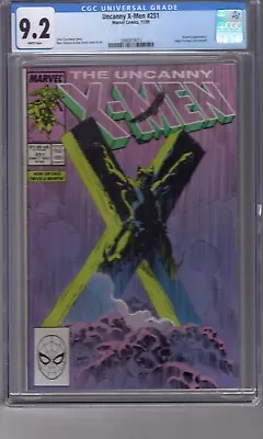 Buy Uncanny X-men #251 1989 9.2 CGC WP ' App...Reavers !  Silvestri Art • 49.67£