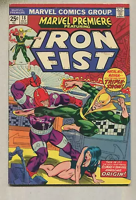 Buy Marvel Premiere Featuring Iron Fist #18 VG/FN  Triple Iron Marvel Comics  SA • 6.39£