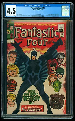 Buy Fantastic Four #46 CGC 4.5 1st App Appearance Black Bolt  Marvel Comic 1966 • 160.85£