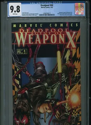 Buy Deadpool 60 CGC 9.8 Agent Of Weapon X 4 Uncanny X-Force Cable X-Men New Mutants • 71.15£