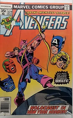 Buy The Avengers #172 (1978) Newsstand, George Perez, Hawkyeye Nm- • 27.63£