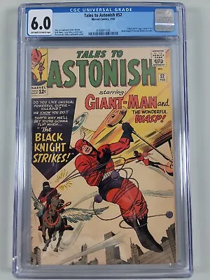 Buy Tales To Astonish 52 CGC 6.0 1964 1st Appearance Of Black Knight Wasp Giant Man • 198.59£