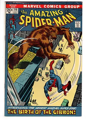 Buy Amazing Spider-man #110 (1972) - Grade 7.0 - 1st Appearance Of Gibbon! • 63.22£